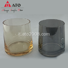 Tazza di vetro di whisky elettroplate ato bicchiere in vetro